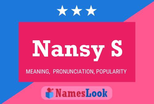 Постер имени Nansy S