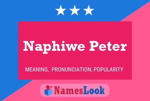 Постер имени Naphiwe Peter