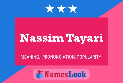 Постер имени Nassim Tayari