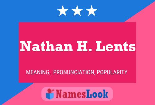 Постер имени Nathan H. Lents