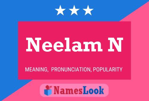 Постер имени Neelam N