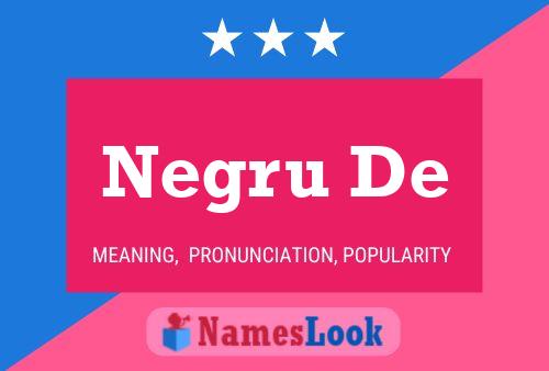 Постер имени Negru De