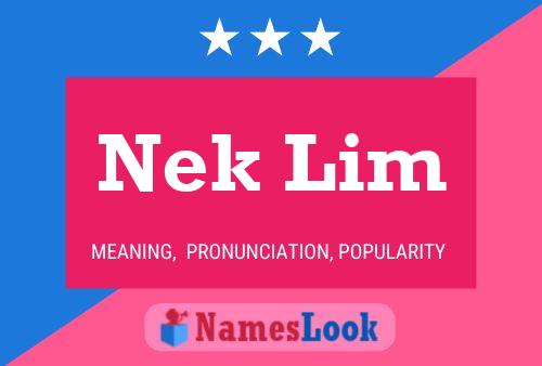 Постер имени Nek Lim