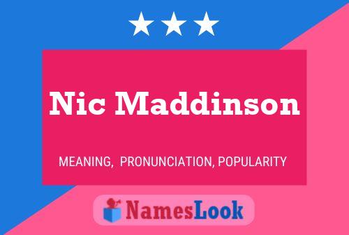 Постер имени Nic Maddinson