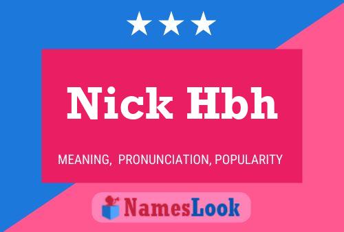 Постер имени Nick Hbh