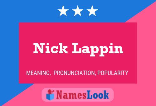 Постер имени Nick Lappin