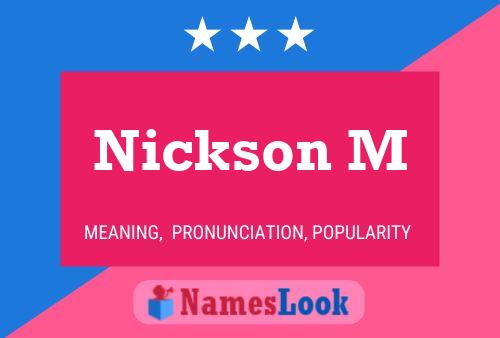 Постер имени Nickson M