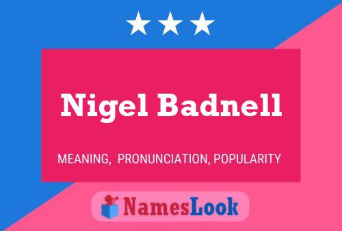 Постер имени Nigel Badnell