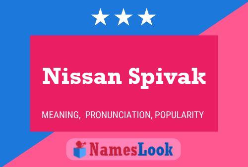 Постер имени Nissan Spivak