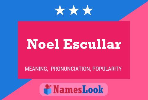 Постер имени Noel Escullar