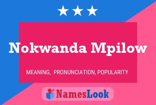 Постер имени Nokwanda Mpilow