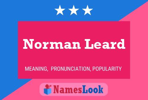 Постер имени Norman Leard