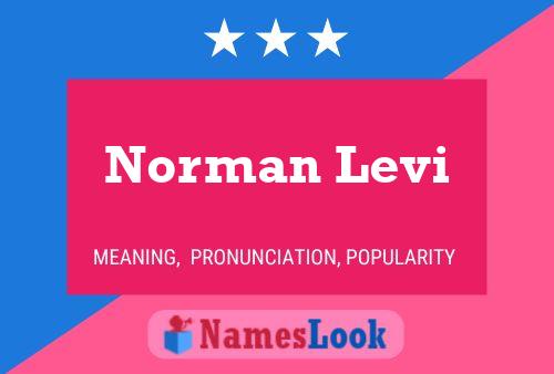 Постер имени Norman Levi