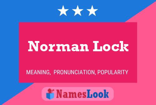 Постер имени Norman Lock