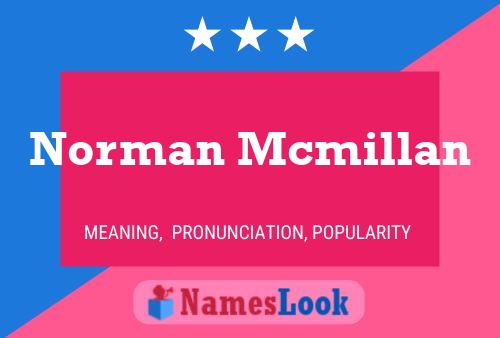 Постер имени Norman Mcmillan