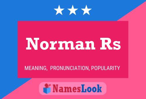 Постер имени Norman Rs