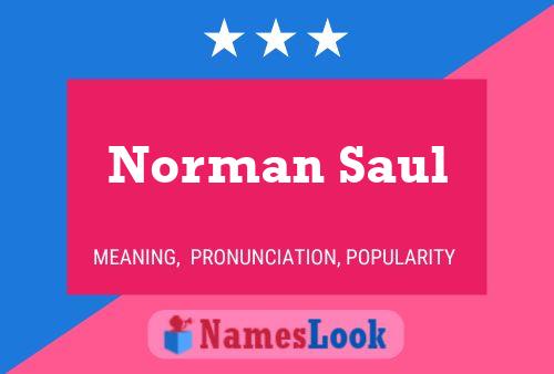 Постер имени Norman Saul