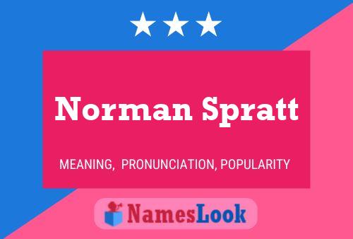 Постер имени Norman Spratt