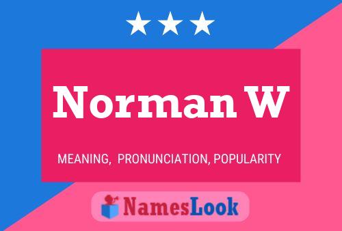 Постер имени Norman W