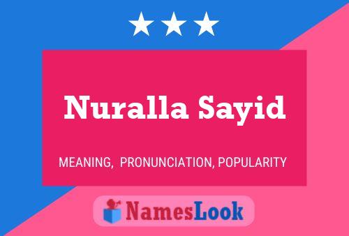 Постер имени Nuralla Sayid