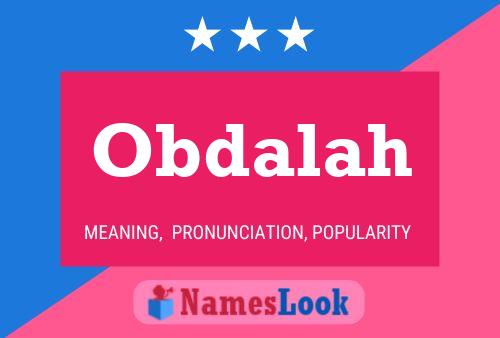 Постер имени Obdalah