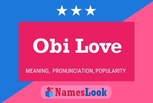 Постер имени Obi Love