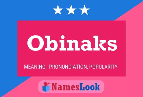 Постер имени Obinaks