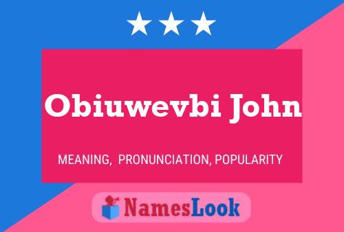 Постер имени Obiuwevbi John