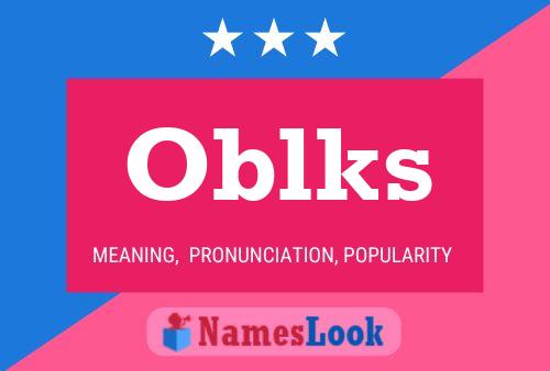 Постер имени Oblks