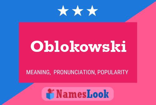 Постер имени Oblokowski