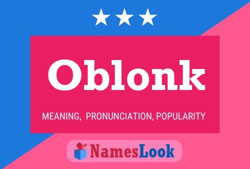 Постер имени Oblonk