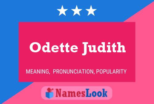 Постер имени Odette Judith