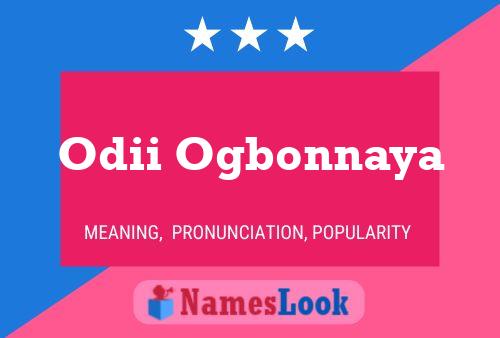 Постер имени Odii Ogbonnaya