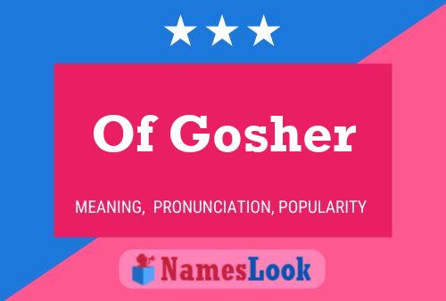 Постер имени Of Gosher