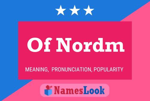 Постер имени Of Nordm