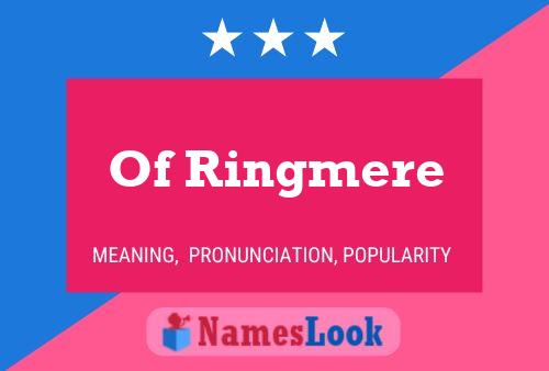 Постер имени Of Ringmere