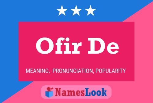 Постер имени Ofir De