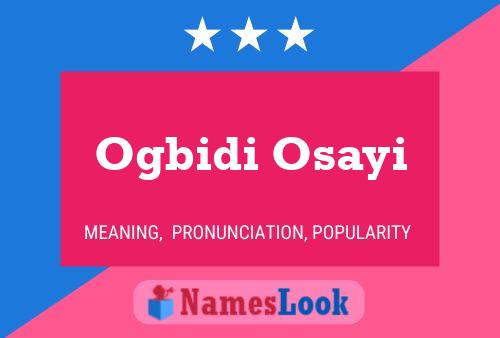 Постер имени Ogbidi Osayi