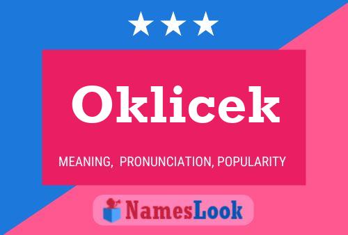 Постер имени Oklicek