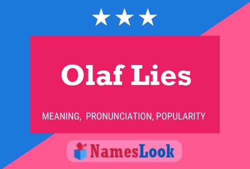 Постер имени Olaf Lies