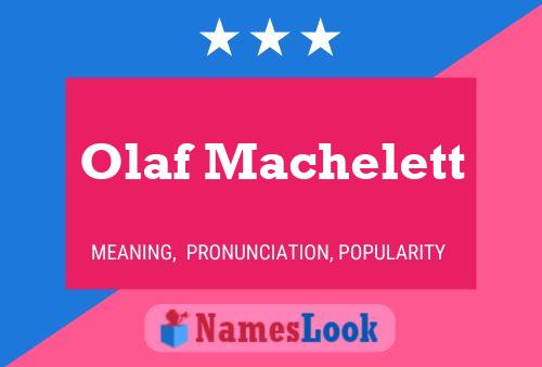 Постер имени Olaf Machelett