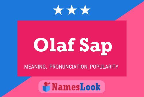 Постер имени Olaf Sap