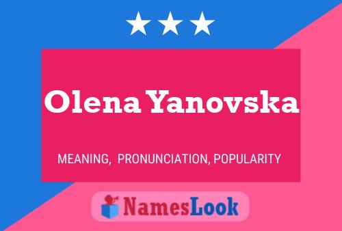 Постер имени Olena Yanovska