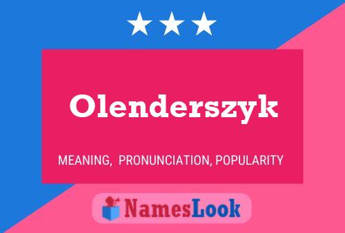 Постер имени Olenderszyk