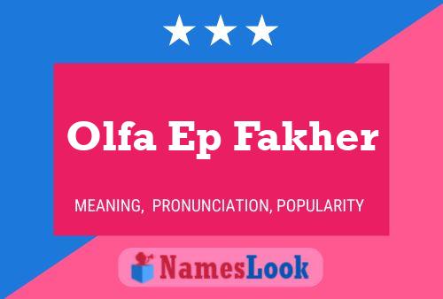 Постер имени Olfa Ep Fakher