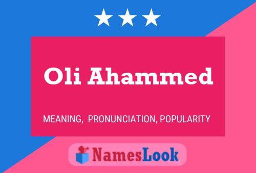 Постер имени Oli Ahammed