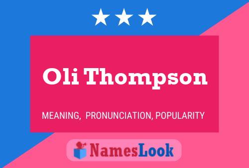 Постер имени Oli Thompson