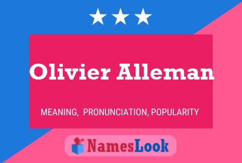 Постер имени Olivier Alleman