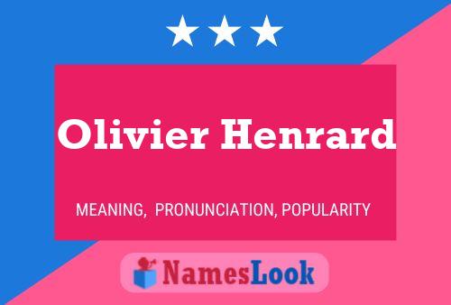 Постер имени Olivier Henrard