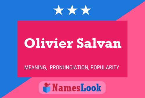 Постер имени Olivier Salvan